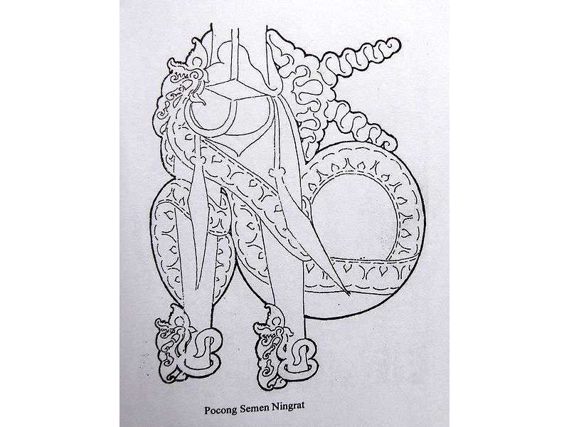 ningrat-nobleman-pocong semen-loincloth wrapped around